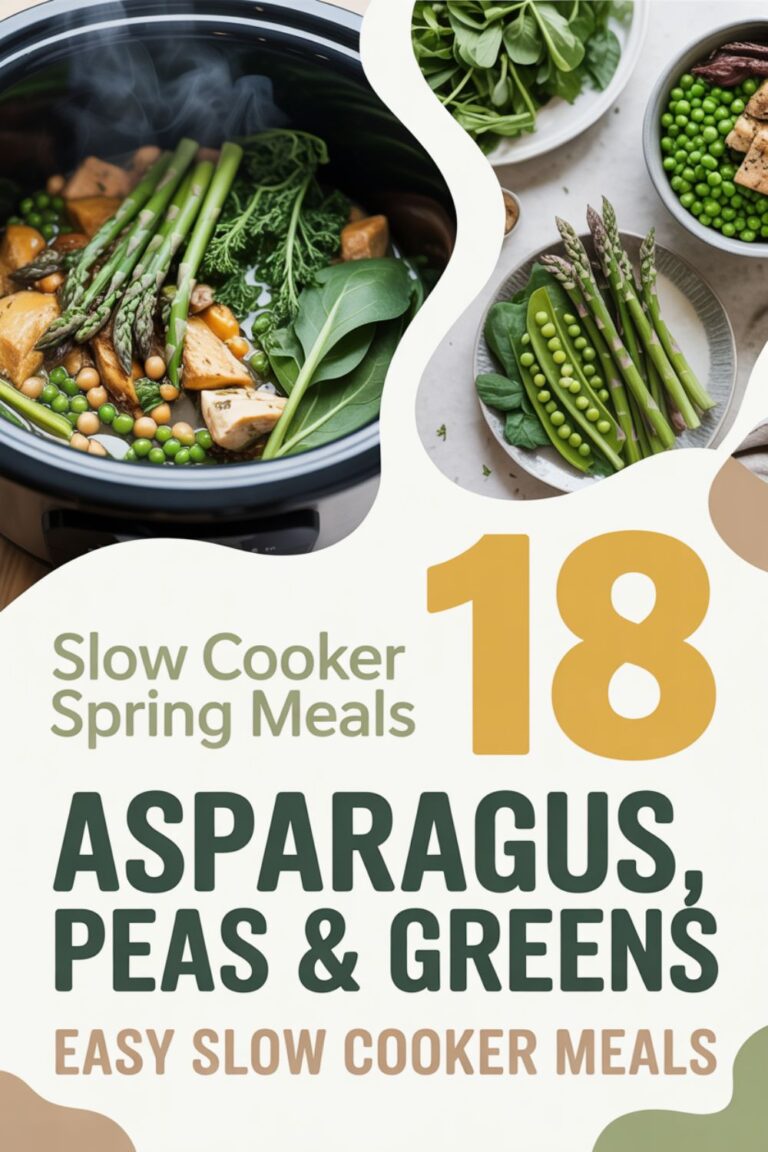 18 Slow Cooker Meals with Asparagus, Peas, and Greens
